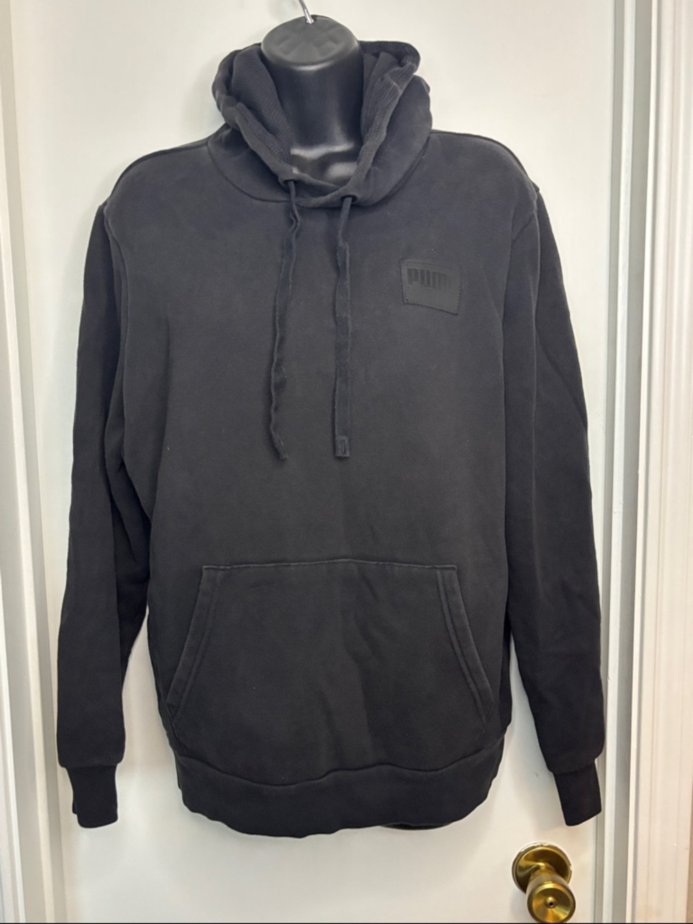 Puma Black Pullover Hoodie with Kangaroo Pocket